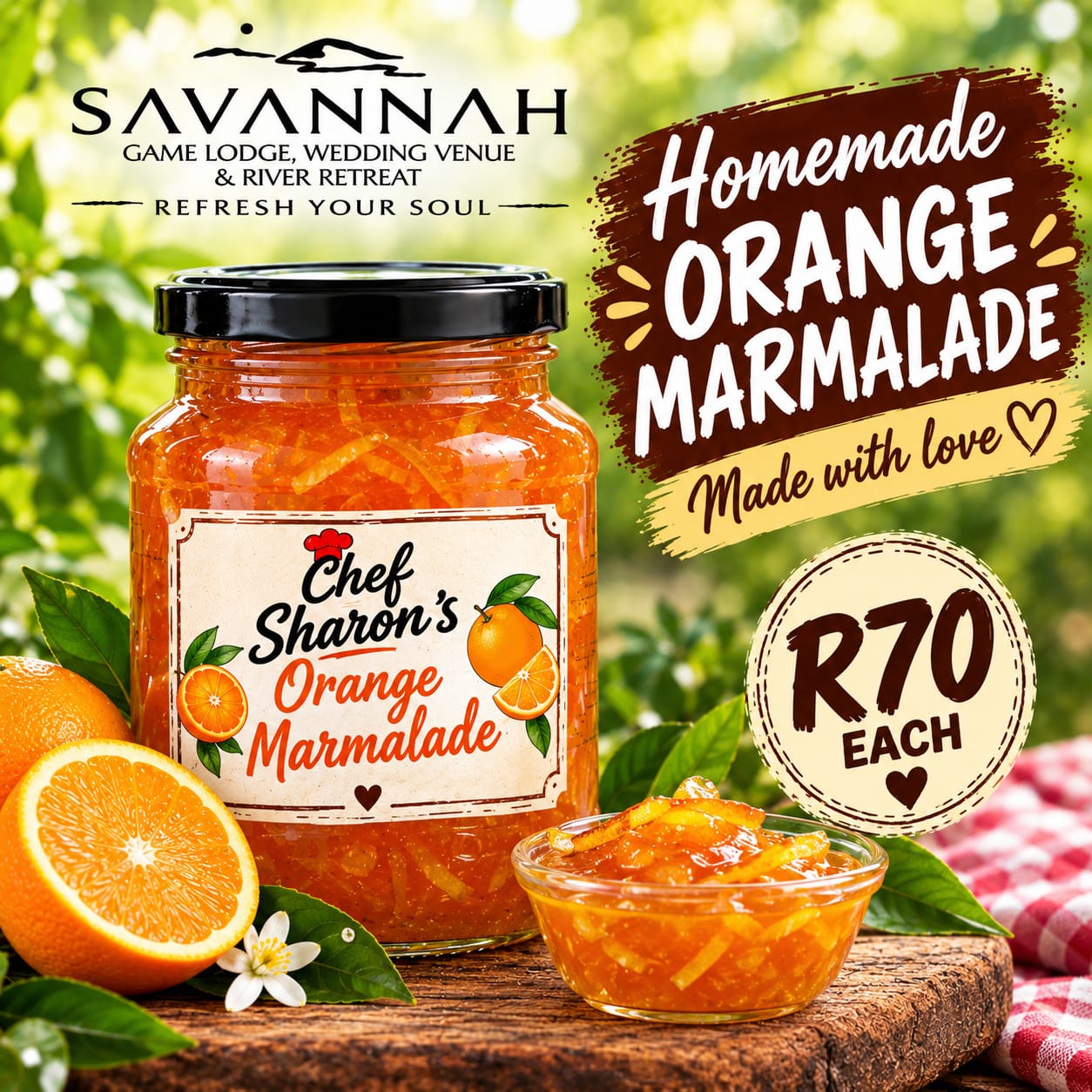 Homemade orange marmalade