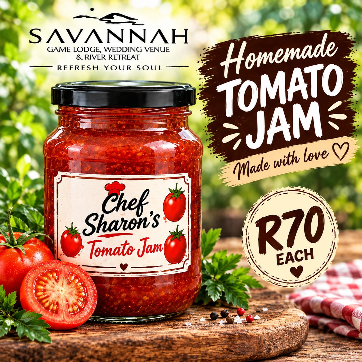 Homemade tomato jam